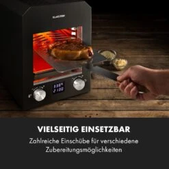 Hannibal Hochtemperaturgrill Indoor 2.200W 850°C Edelstahl Schwarz -Küchenbedarf Angebote 10034804 de 0006 logo