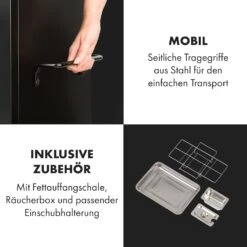 Pasadena Gas-Räuchergrill 2,5 KW Heizleistung 180 °C / 350 °F Max. 20 Pasadena Gas-Räuchergrill 2,5 KW Heizleistung 180 °C / 350 °F Max. -Küchenbedarf Angebote 10034818 de 0009 logo