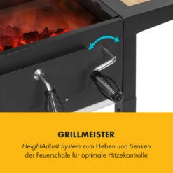 Meat Machine Holzkohlegrill BBQ 45x32,5cm Thermometer Bodenrollen -Küchenbedarf Angebote 10034819 de 0004 logo