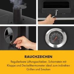 Meat Machine Holzkohlegrill BBQ 45x32,5cm Thermometer Bodenrollen -Küchenbedarf Angebote 10034819 de 0006 logo
