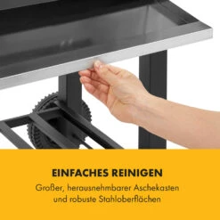 Meat Machine Holzkohlegrill BBQ 45x32,5cm Thermometer Bodenrollen -Küchenbedarf Angebote 10034819 de 0008 logo