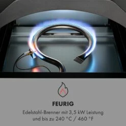 Pizzaiolo Pro Pizza-Gasgrill 76x143x66cm Schamottestein Stahl Mobil -Küchenbedarf Angebote 10034844 de 0005 logo