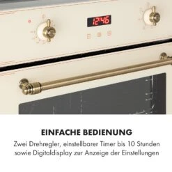 Elizabeth Einbaubackofen Retro 2200W 70L 50 - 250 °C Timer Display 15 Elizabeth Einbaubackofen Retro 2200W 70L 50 - 250 °C Timer Display -Küchenbedarf Angebote 10034881 de 0005 logo