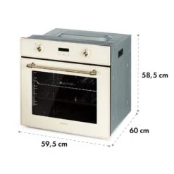 Elizabeth Einbaubackofen Retro 2200W 70L 50 - 250 °C Timer Display 18 Elizabeth Einbaubackofen Retro 2200W 70L 50 - 250 °C Timer Display -Küchenbedarf Angebote 10034881 yy 0009 logo Klarstein Elizabeth Einbaubackofen creme