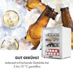 Beersafe XL Crystal White Kühlschrank 60 Liter 4 Böden Panoramaglastür Edelstahl -Küchenbedarf Angebote 10034892 de 0005 logo