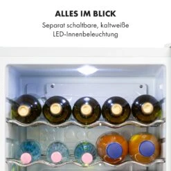 Beersafe XL Crystal White Kühlschrank 60 Liter 4 Böden Panoramaglastür Edelstahl -Küchenbedarf Angebote 10034892 de 0006 logo