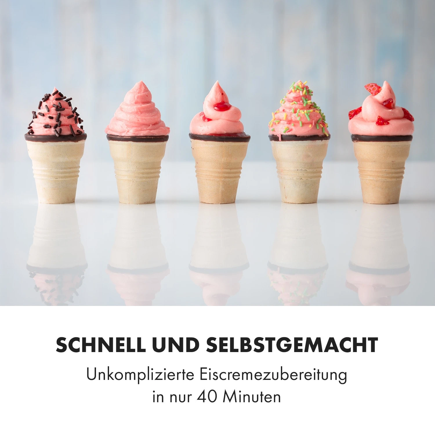 Sweet Sundae Eiscrememaschine Kompressor 1,5l Edelstahl Weiß 4 Sweet Sundae Eiscrememaschine Kompressor 1,5l Edelstahl Weiß – Bild 2