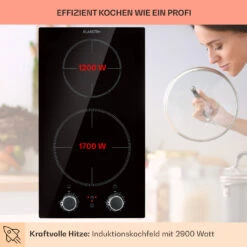 Kochheld Doppel-Induktionskochfeld 2900W Dreh-Regler Glas Schwarz -Küchenbedarf Angebote 10034946 de 0003 usp