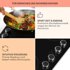 Kochheld 4-Zonen-Induktionskochfeld 6000W Dreh-Regler Glas Schwarz -Küchenbedarf Angebote 10034947 de 0004 usp