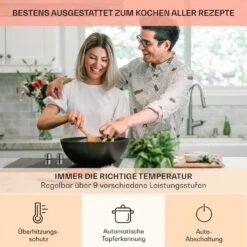 Kochheld 4-Zonen-Induktionskochfeld 6000W Dreh-Regler Glas Schwarz -Küchenbedarf Angebote 10034947 de 0005 usp