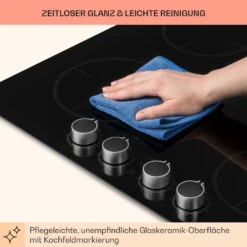 Kochheld 4-Zonen-Induktionskochfeld 6000W Dreh-Regler Glas Schwarz -Küchenbedarf Angebote 10034947 de 0008 usp