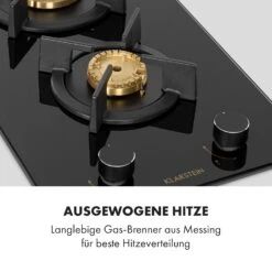 Goldflame Domino Gaskochfeld 2-flammig Messing-Brenner Glaskeramik -Küchenbedarf Angebote 10034971 de 0003 logo