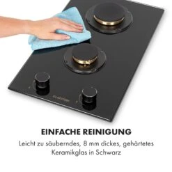 Goldflame Domino Gaskochfeld 2-flammig Messing-Brenner Glaskeramik -Küchenbedarf Angebote 10034971 de 0008 logo