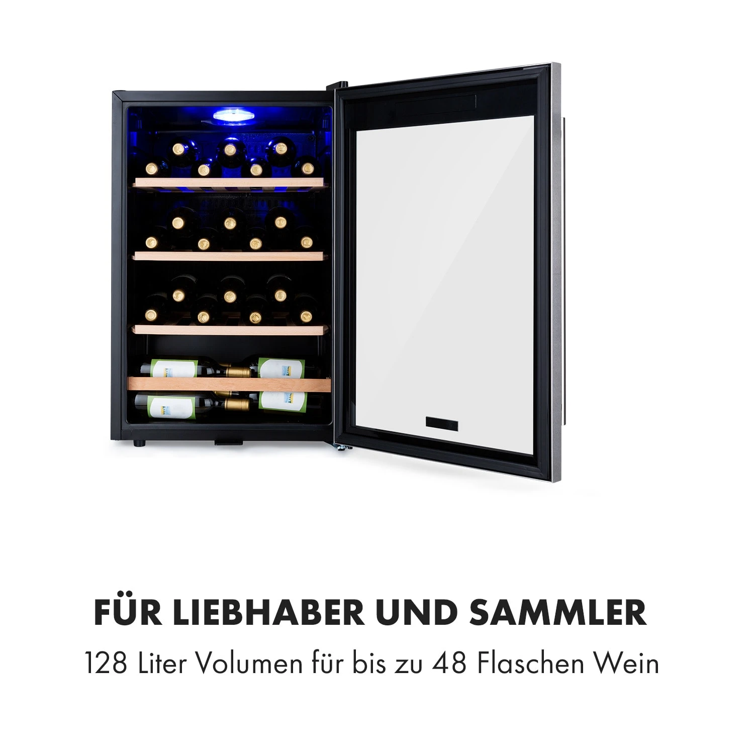 Vinamour 48 Uno Weinkühlschrank 128l 48Fl 3 Einschübe 4-18°C 7 Vinamour 48 Uno Weinkühlschrank 128l 48Fl 3 Einschübe 4-18°C – Bild 5