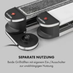 Tenderloin 50/50 Raclette-Grill 1200W 8 Personen Natursteinplatte Metallgrillplatte -Küchenbedarf Angebote 10035260 de 0005 logo