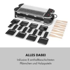 Tenderloin 50/50 Raclette-Grill 1200W 8 Personen Natursteinplatte Metallgrillplatte -Küchenbedarf Angebote 10035260 de 0007 logo