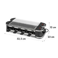 Tenderloin 50/50 Raclette-Grill 1200W 8 Personen Natursteinplatte Metallgrillplatte -Küchenbedarf Angebote 10035260 yy 0008 logo Klarstein Tenderloin 50 50 Raclettegrill weiss