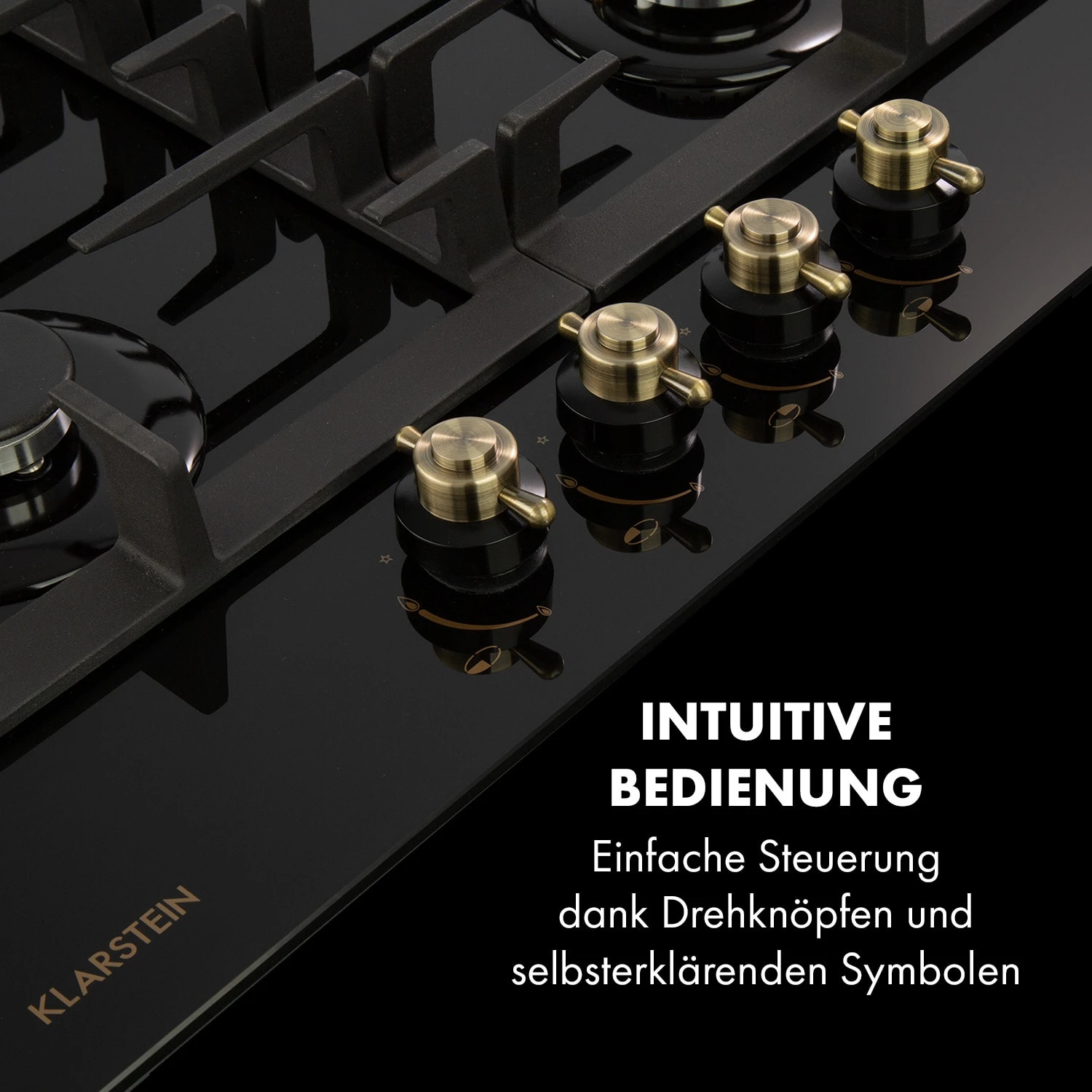 Victoria 4 Zonen Gaskochfeld 4-flammig Sabaf-Brenner Glaskeramik 6 Victoria 4 Zonen Gaskochfeld 4-flammig Sabaf-Brenner Glaskeramik – Bild 4