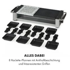 Bistecca Raclette 1200W Metall / Stein 8 Personen Kontroll-LED -Küchenbedarf Angebote 10035293 de 0006 logo