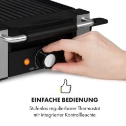 Bistecca Raclette 1200W Metall / Stein 8 Personen Kontroll-LED -Küchenbedarf Angebote 10035293 de 0007 logo