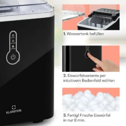 Chillout Eiswürfelmaschine Bulleteis 12kg/24h Wassertank: 1,5 L -Küchenbedarf Angebote 10035320 de 0004 usp