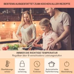 Virtuosa 4 Einbaukochfeld 4 Zonen 6500W Glaskeramik -Küchenbedarf Angebote 10035552 de 0005 usp