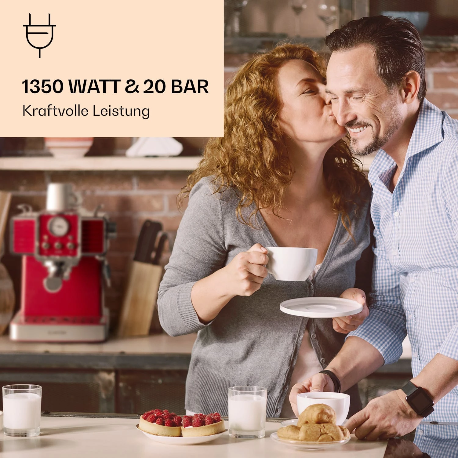 Gusto Classico Espressomaker 1350 Watt 20 Bar Druck 1,5 Liter 4 Gusto Classico Espressomaker 1350 Watt 20 Bar Druck 1,5 Liter – Bild 2