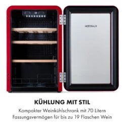 Vinetage 19 Uno Getränkekühler Kühlschrank 70 Ltr 4-22°C Retro-Design -Küchenbedarf Angebote 10035571 de 0003 logo