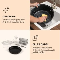 VitAir Smart Heißluftfritteuse App-Steuerung / 1400W / 7,75 Ltr / 20 Programme 16 VitAir Smart Heißluftfritteuse App-Steuerung / 1400W / 7,75 Ltr / 20 Programme -Küchenbedarf Angebote 10035592 de 0007 logo