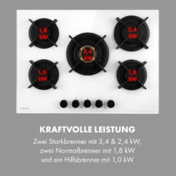 Goldflame 5 Gaskochfeld 5-flammig Messing-Brenner Glaskeramik -Küchenbedarf Angebote 10035615 de 0006 logo