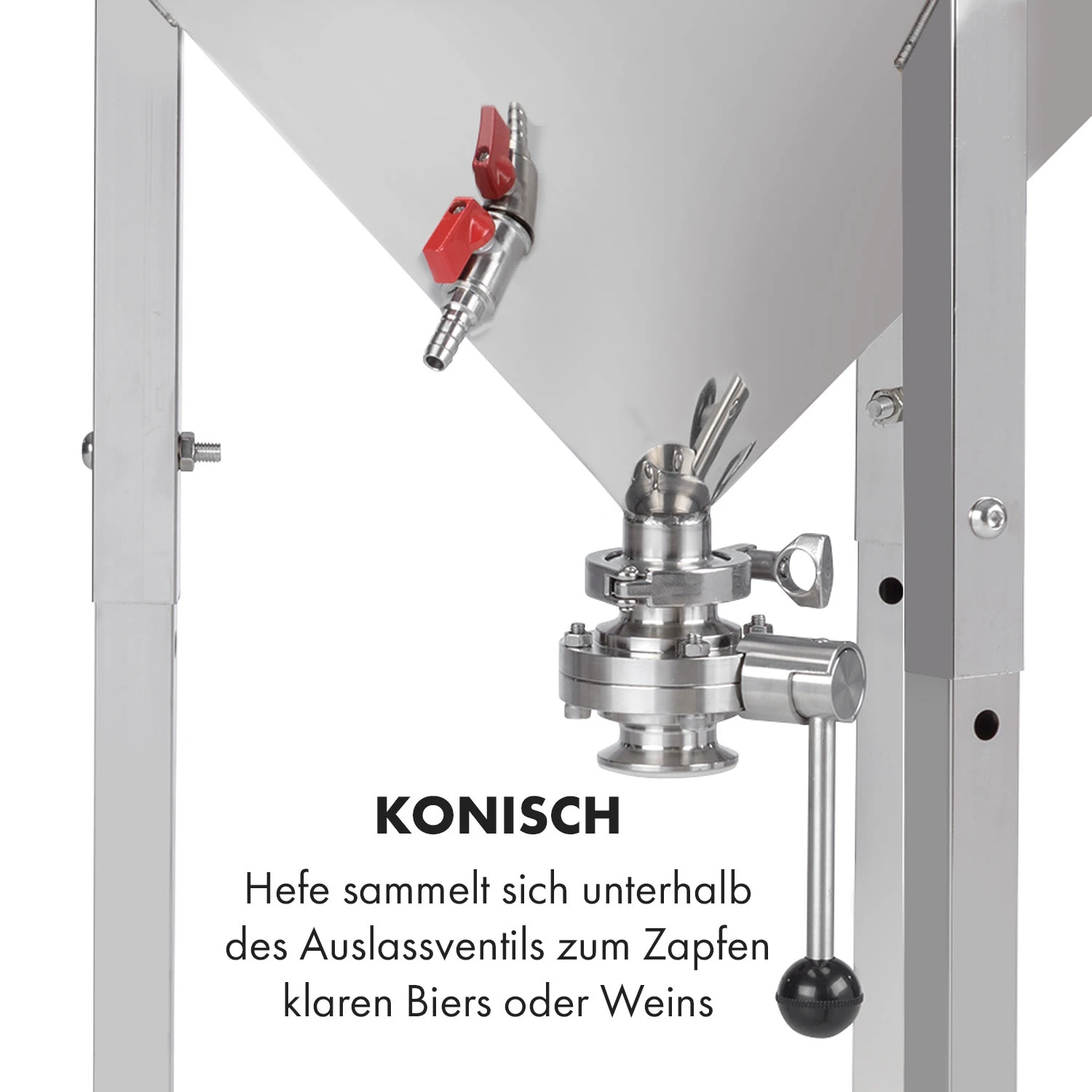 Gärkeller Pro XL Fermentierkessel 60 Liter Ablassventil 304-Edelstahl 10 Gärkeller Pro XL Fermentierkessel 60 Liter Ablassventil 304-Edelstahl – Bild 8
