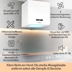 Kronleuchter Smart Inselabzugshaube 595m³/h App-Steuerung LED-Panel -Küchenbedarf Angebote 10035711 de 0002 usp