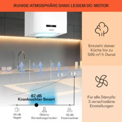 Kronleuchter Smart Inselabzugshaube 595m³/h App-Steuerung LED-Panel -Küchenbedarf Angebote 10035711 de 0003 usp