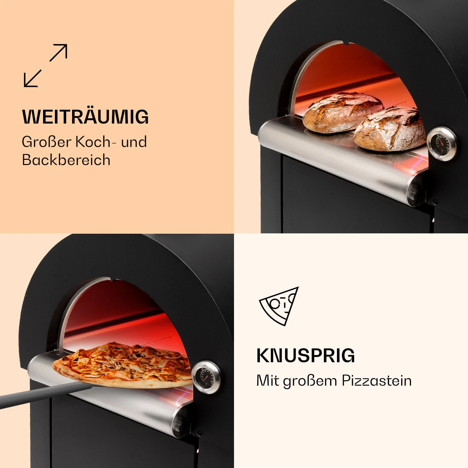 Diavolo Napoletana Pizzaofen Holzofen Rostfreier Edelstahl 5 Diavolo Napoletana Pizzaofen Holzofen Rostfreier Edelstahl – Bild 3