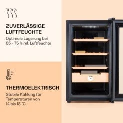Klarstein El Presidente 48 Zigarren-Humidor 48L 3 Einschübe 1 Fach Zedernholz 13 Klarstein El Presidente 48 Zigarren-Humidor 48L 3 Einschübe 1 Fach Zedernholz -Küchenbedarf Angebote 10036103 de 0004 logo