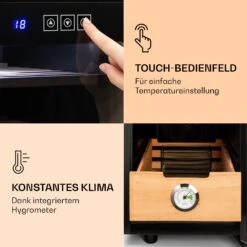 El Presidente 23 Humidor 45 W Touch Buchenholz 23L LED -Küchenbedarf Angebote 10036106 de 0005 logo