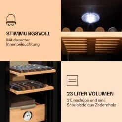 El Presidente 23 Humidor 45 W Touch Buchenholz 23L LED -Küchenbedarf Angebote 10036106 de 0006 logo