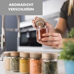 Glaswerk Cassia Gewürzgläser 6 St. 130 Ml Borosilikatglas Holzdeckel Luftdicht -Küchenbedarf Angebote 10036357 de 0004 logo