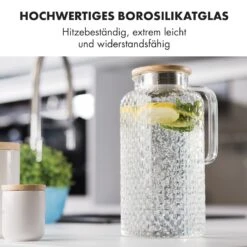 Glaswerk Livenza Wasserkrug 1,9 Liter Borosilikatglas Edelstahlsieb Deckel -Küchenbedarf Angebote 10036359 de 0003 logo