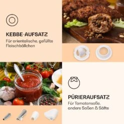 Mighty Mince Elektrischer Fleischwolf 500 - 1361 Watt 3 Lochscheiben -Küchenbedarf Angebote 10036478 de 0004 logo