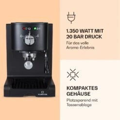 Passionata 20 Espressomaschine 20 Bar 6 Tassen 1,25 Liter Milchschaum -Küchenbedarf Angebote 10037855 de 0003 logo