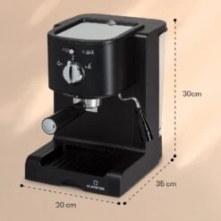 Passionata 20 Espressomaschine 20 Bar 6 Tassen 1,25 Liter Milchschaum -Küchenbedarf Angebote 10037855 yy 0007 dimensions