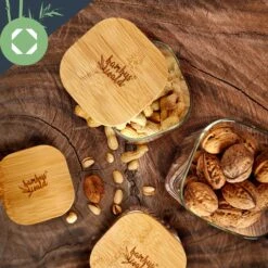 Eckiges Glas Mit Bambusdeckel Luftdicht Silikonring 10 X 25 X 10 Cm -Küchenbedarf Angebote 10038076 yy 0006 logo