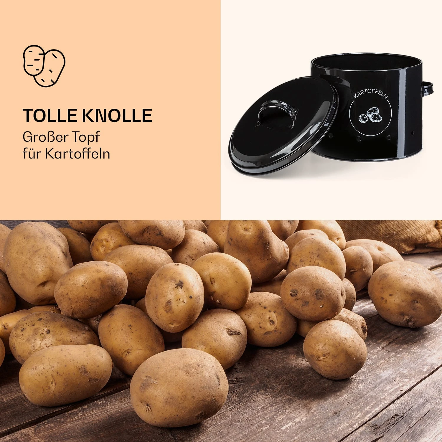 Aufbewahrungstöpfe 3er Set Metallblech Rund Deckel 5 Aufbewahrungstöpfe 3er Set Metallblech Rund Deckel – Bild 3