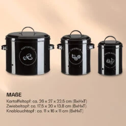 Aufbewahrungstöpfe 3er Set Metallblech Rund Deckel 17 Aufbewahrungstöpfe 3er Set Metallblech Rund Deckel -Küchenbedarf Angebote 10038225 de 0008 logo