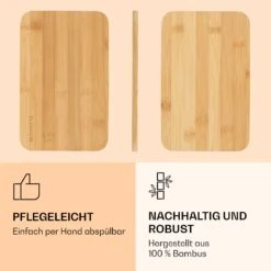 Frühstücksbrettchen Schneidbrett 6er-Set 20x1x14cm Unbehandelt Bambus -Küchenbedarf Angebote 10038233 de 0004 logo