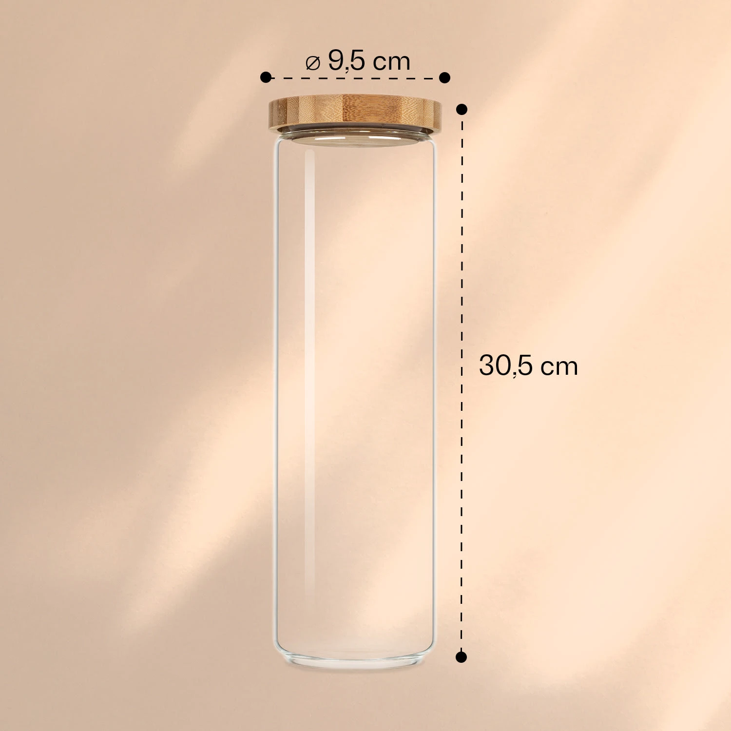 Stapelglas Mit Bambusdeckel 1700 Ml Stapelbar Luftdicht 8 Stapelglas Mit Bambusdeckel 1700 Ml Stapelbar Luftdicht – Bild 6