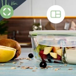 Lunchboxen Mit Unterteilung 4er-Set Je 1040 Ml 3 Fächer Auslaufsicher -Küchenbedarf Angebote 10038293 yy 0005 logo