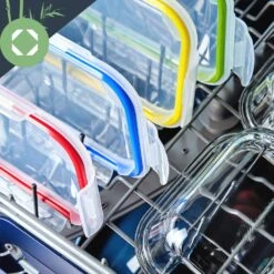 Lunchboxen Mit Unterteilung 4er-Set Je 1040 Ml 3 Fächer Auslaufsicher -Küchenbedarf Angebote 10038293 yy 0006 logo