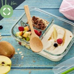 Lunchboxen Mit Unterteilung 4er-Set Je 1040 Ml 3 Fächer Auslaufsicher -Küchenbedarf Angebote 10038293 yy 0007 logo